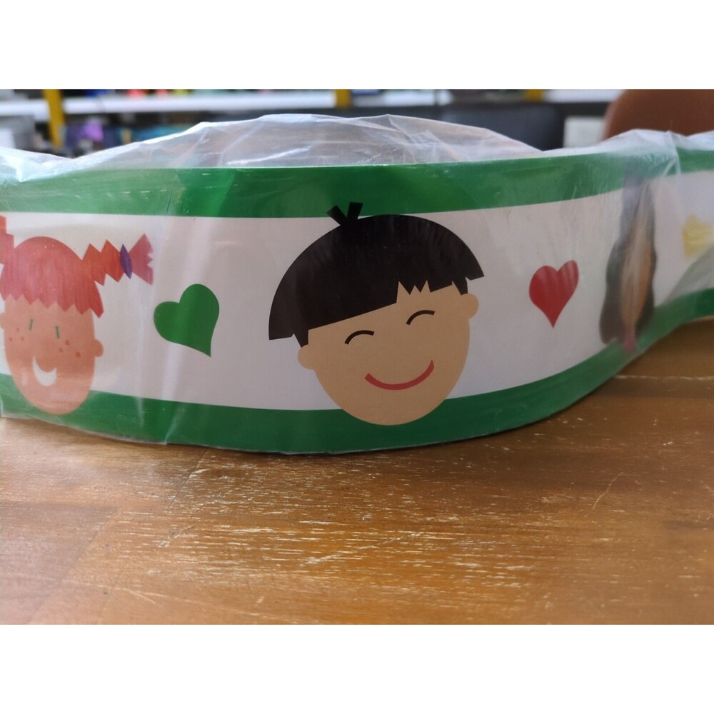 Childrens Paper Schoolroom Wall Banner Diverse Kid Faces
